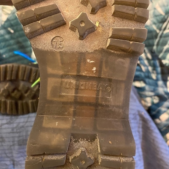 Union Bay black faux leather with rainbow stitching platform combat boots 7.5 - Picture 7 of 7